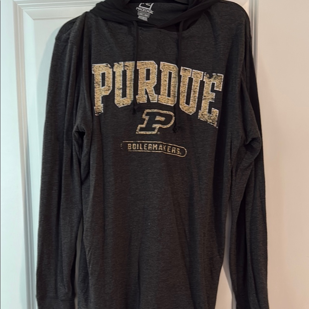Mens Purdue Pro Edge Dark Gray Pullover